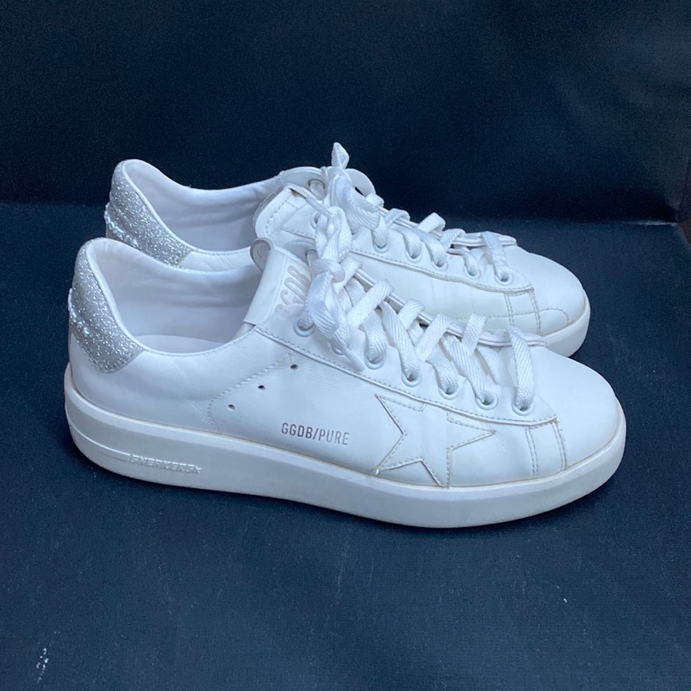 Golden Goose Pure-Star White Sneakers, size 38